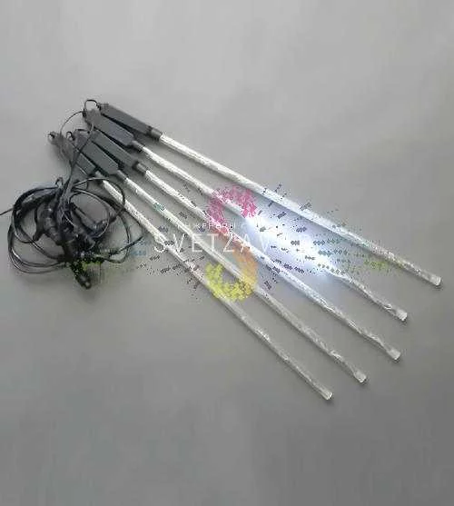 Гирлянда Тающие сосульки, белая, 5х100см, шлейф 5м, 12В, 480LED, IP54, с блоком питания