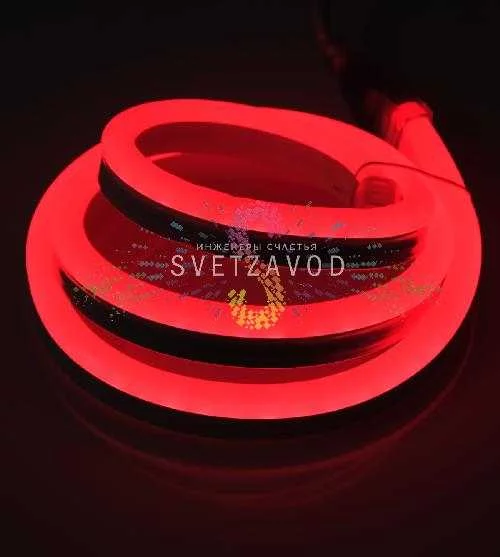 Светодиодный гибкий неон, красный, 8х18мм, 120SMD2835, 24В, IP65, 50м