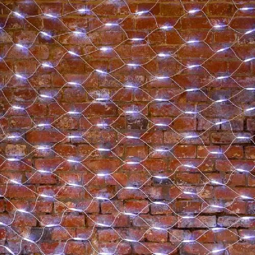 Гирлянда сеть, 2х3м, холодный белый, 432 LED, белый каучук, IP67, Neon-Night 