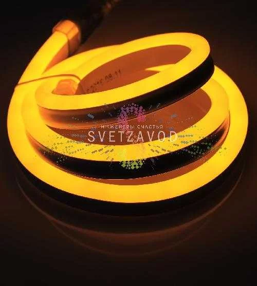 Светодиодный гибкий неон, желтый, 8х18мм, 120SMD2835, 220В, IP65, 50м