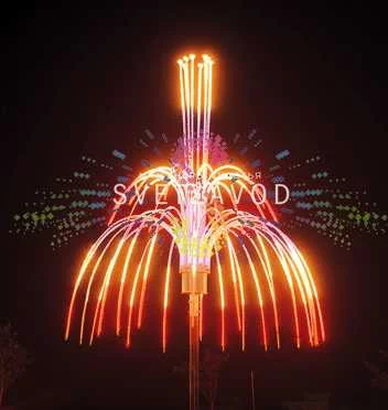 Световой фейерверк "Магнолия", 2,6х2,8м, мульти, 24В, 48 лучей