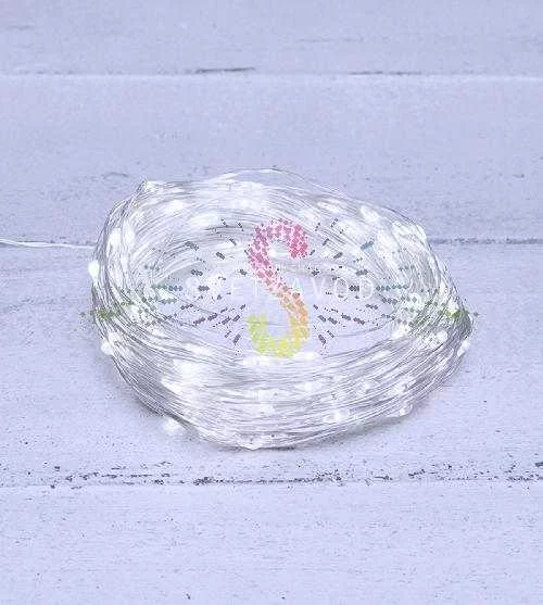 Гирлянда Роса, 30м, 300 LED, 12В, белая, IP44, с блоком питания, Neon-Night