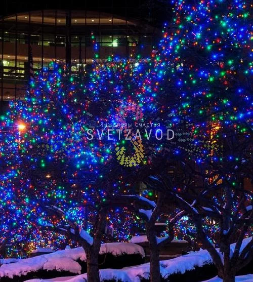 Клип Лайт Спайдер, 24В, 5 нитей по 20м, мульти, фиксинг, черный ПВХ, IP64