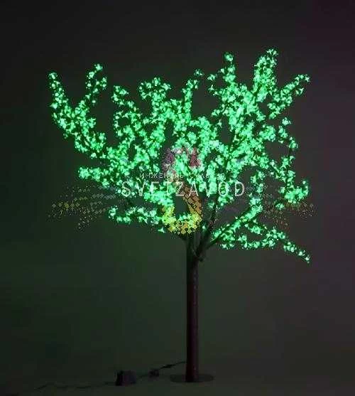 Светодиодное дерево Сакура, 1,9 м, Ø1,5 м, зеленое, 36B, 972LED, IP54