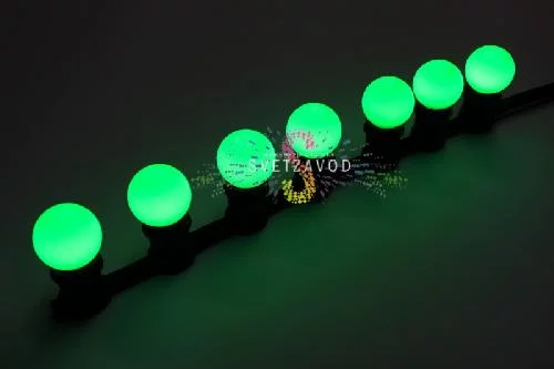 Декоративная лампа, Е27, 4 LED, 1,2Вт, 24В, Ø45мм, зеленая