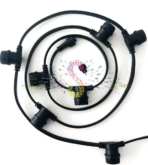 Белт лайт 2W, 220/24В, шаг 40см, E27, черный, фиксинг, 50м, влагозащищенный, Svetzavod 