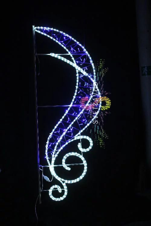 Светодиодная консоль "Парус", 150х55 см, белый, синий