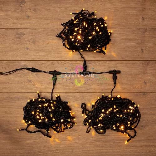 Клип Лайт Спайдер с контроллером, 24В, 3 нити по 20м, желтый, черный ПВХ, IP65, Neon-Night