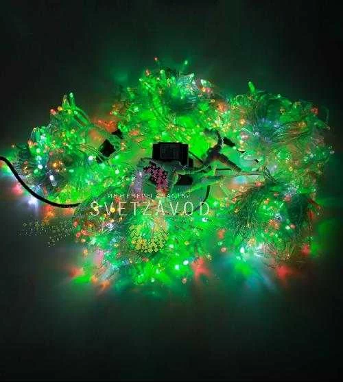 Клип Лайт Спайдер, 24В, 5 нитей по 20м, мульти, мерцающий, WF, прозрачный ПВХ, IP65