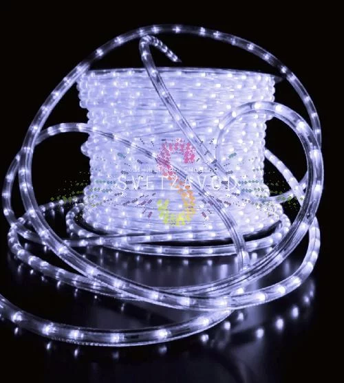 Светодиодный дюралайт, Ø 13мм, 220В, 2W, 36 led/м, фиксинг, белый, шаг 1м, 100м Светодиодный дюралайт, Ø 13мм, 220В, 2W, 36 led/м, фиксинг, белый, шаг 1м, 100м