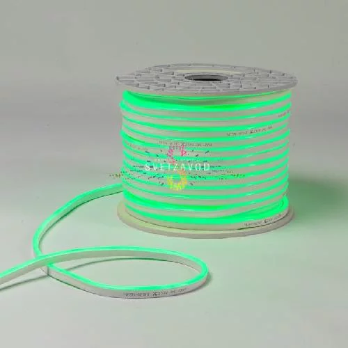 Светодиодный гибкий неон, зеленый, 8х16мм, 120SMD2835, 220В, IP65, 100м, Neon-Night