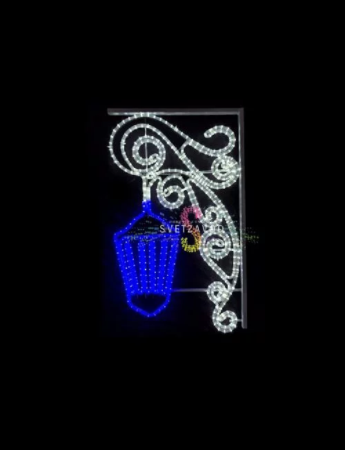 Светодиодная консоль "Синий фонарь", 100х60 см, белый, синий