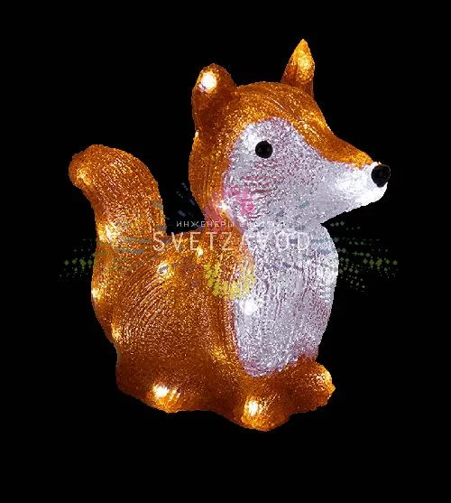 Акриловая светодиодная фигура 3D Лисенок, 28х15х26 см, 30 LED, на батарейках, Neon-Nightt Акриловая светодиодная фигура 3D Лисенок, 28х15х26 см, 30 LED, на батарейках, Neon-Nightt