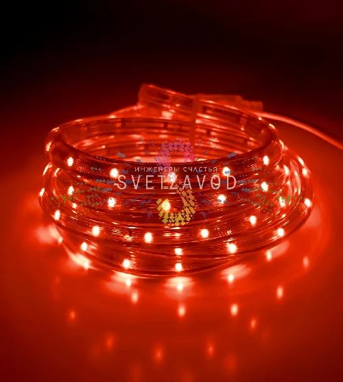 Светодиодный дюралайт, Ø 13мм, 220В, 2W, 36SMD3528, фиксинг, красный, 100м Светодиодный дюралайт, Ø 13мм, 220В, 2W, 36SMD3528, фиксинг, красный, 100м