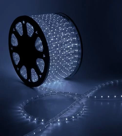 Светодиодный дюралайт, Ø 13мм, 12В, 2W, 36 led/м, фиксинг, белый, 100м Светодиодный дюралайт, Ø 13мм, 12В, 2W, 36 led/м, фиксинг, белый, 100м