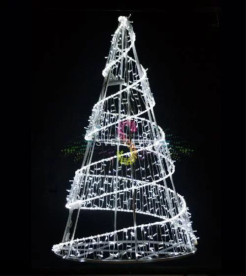 Светодиодная ёлка "Конус" 200х120 см, белая