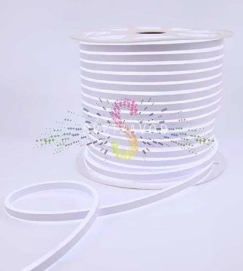 Светодиодный гибкий неон, двухсторонний, белый, 8х16мм, 100м, 120SMD2835, 220В, IP65, Neon-Night