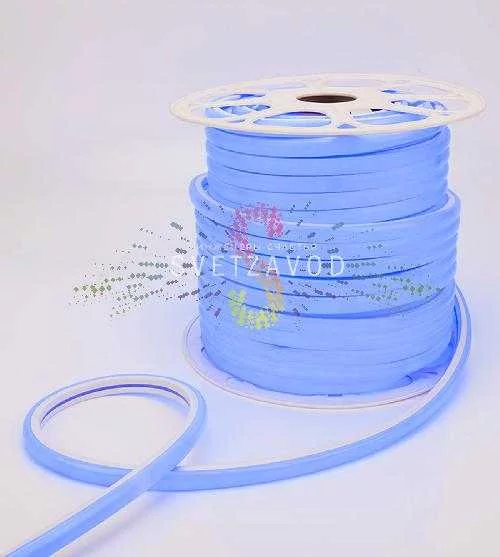 Светодиодный гибкий неон, D-форма, синий, 16х16мм, 120SMD2835, 220В, 50м, Neon-Night