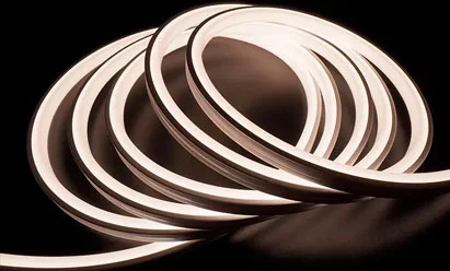 Гибкий неон белый теплый