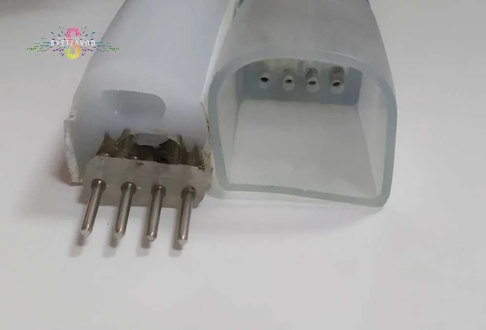 Как правильно подключить и монтировать гибкий неон Подключение коннектора к RGB неону