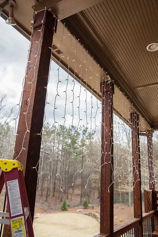 Фиксация конца гирлянды