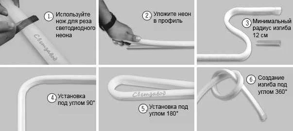 Как правильно подключить и монтировать гибкий неон Установка заглушки на гибкий неон