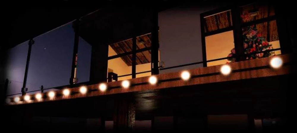 Использование ламп и уличного белт лайта на фасаде дома Белт лайт на фасаде здания