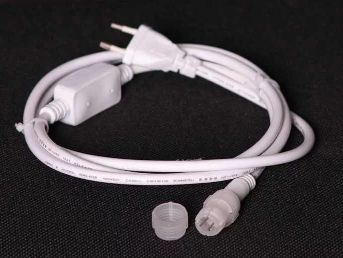 Подключение круглого и плоского дюралайта Комплект подключения для круглого дюралайта