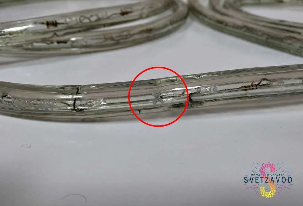 Подключение коннектора к дюралайту