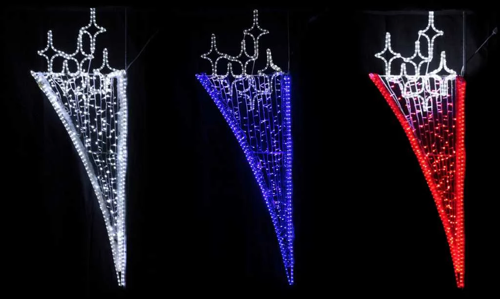 Световое украшение улиц к майским праздникам Световое украшение улиц к майским праздникам