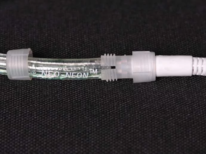 Подключение круглого и плоского дюралайта Соединение коннектора с дюралайтом