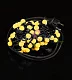 Гирлянда Шарики Ø 15мм, 10м, 220В, черный ПВХ, желтая, IP65, с блоком питания