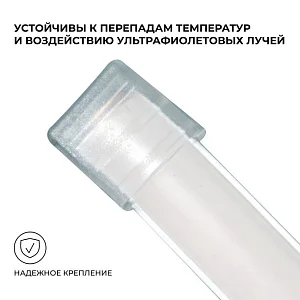 Комплект (5шт) заглушек пластик. для светодиодной ленты НЕОН COB 220В, 288д/м для арт.17-51/5
