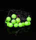 Гирлянда Шарики Ø 38мм, 5м, 220В, черный ПВХ, зеленая, IP65, с блоком питания