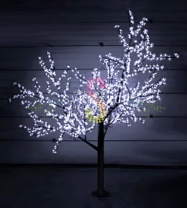 Светодиодное дерево Сакура, 2,5 м, Ø2 м, белое, 24B, 1728LED, IP54