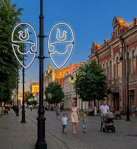 Светодиодная консоль "Неон", 145х78х2,8 см, холодная белая