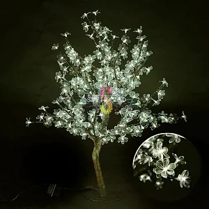 Светодиодный куст Сакуры, 0,8 м, Ø0,8 м, 224 LED, теплый белый