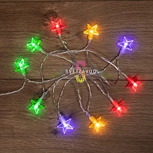 Гирлянда светодиодная на батарейках Звездочки, 1,5м, мульти, Neon-Night