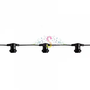 Белт лайт 2W, 220/24В, шаг 20см, E27, черный круглый провод, 50м, влагозащищенный, Neon-Night