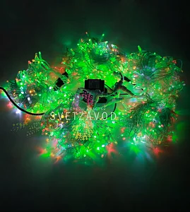 Клип Лайт Спайдер, 24В, 5 нитей по 20м, мульти, мерцающий, WF, прозрачный ПВХ, IP65