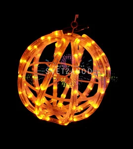 Закажите праздничное освещение со скидкой! Светодиодный шар из дюралайта Ø 30 см, желтый, 220В, IP65