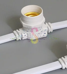 Белт лайт 2W, 220/24В, шаг 40см, E27, белый, фиксинг, 50м, влагозащищенный, Svetzavod 