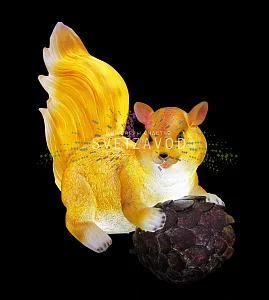 Светодиодная фигура из стекловолокна Белка с шишкой, 60х44х28 см, 24В, с трансформатором, IP65