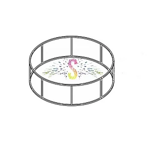 Подставка для шара 160см, 80х26,7см, белая