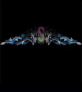 Светодиодная перетяжка "Зимнее волшебство" 400х60 см, белая, синяя