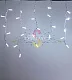 Светодиодная бахрома Айсикл, 4,8х0,6м, фиксинг, 220В, белая, белый каучук, IP65, без блока