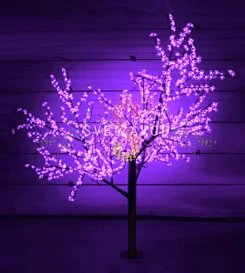 Светодиодное дерево Сакура, 2,5 м, Ø2 м, фиолетовое, 24B, 1728LED, IP54