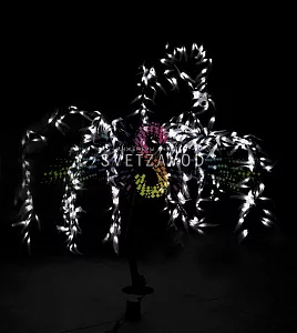 Светодиодное дерево Ива плакучая, 1,5 м, Ø0,6 м, 480 LED, белое