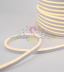 Светодиодный гибкий неон, теплый белый, 8х16мм, 120SMD2835, 220В, IP65, 100м, Neon-Night