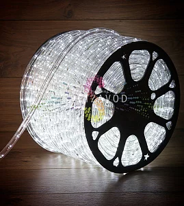 Светодиодный дюралайт, Ø 13мм, 220В, 3W, 36 led/м, чейзинг, белый, 100м, Neon-Night